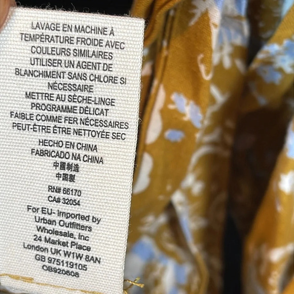 Free People Mustard Floral Blouse - Picture 9 of 10